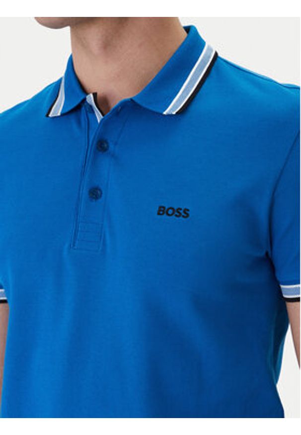 BOSS Polo Paddy 50469055 Niebieski Regular Fit. Typ kołnierza: polo. Kolor: niebieski. Materiał: bawełna
