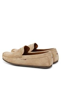 TOMMY HILFIGER - Tommy Hilfiger Mokasyny Casual Hilfiger Suede Driver FM0FM04998 Beżowy. Okazja: na co dzień. Kolor: beżowy. Materiał: zamsz, skóra. Styl: casual #3