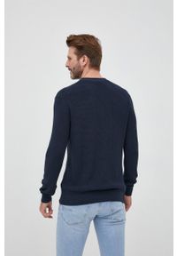 Sisley sweter bawełniany męski kolor granatowy lekki. Kolor: niebieski. Materiał: bawełna. Długość rękawa: długi rękaw. Długość: długie #2