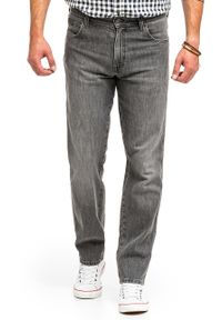 Wrangler - WRANGLER TEXAS MĘSKIE SPODNIE JEANSOWE DUSTY GRANITE W121P416N 112126173. Okazja: na spotkanie biznesowe. Styl: biznesowy, elegancki #8