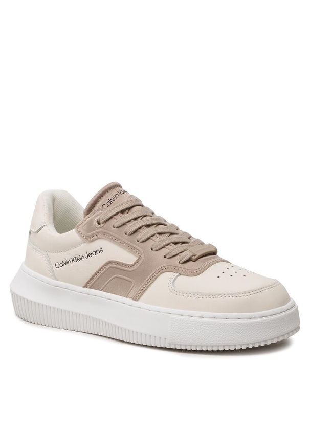 Sneakersy Calvin Klein Jeans. Kolor: beżowy