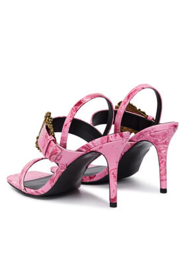Versace Jeans Couture Sandały 80VA3S71 ZS366 Różowy. Kolor: różowy. Materiał: skóra