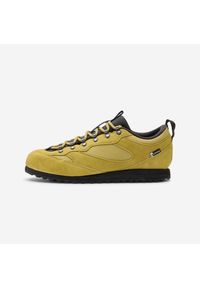 Decathlon - Sneakersy Graveler Low waterproof. Kolor: czarny, zielony, wielokolorowy. Materiał: skóra, kauczuk. Szerokość cholewki: normalna