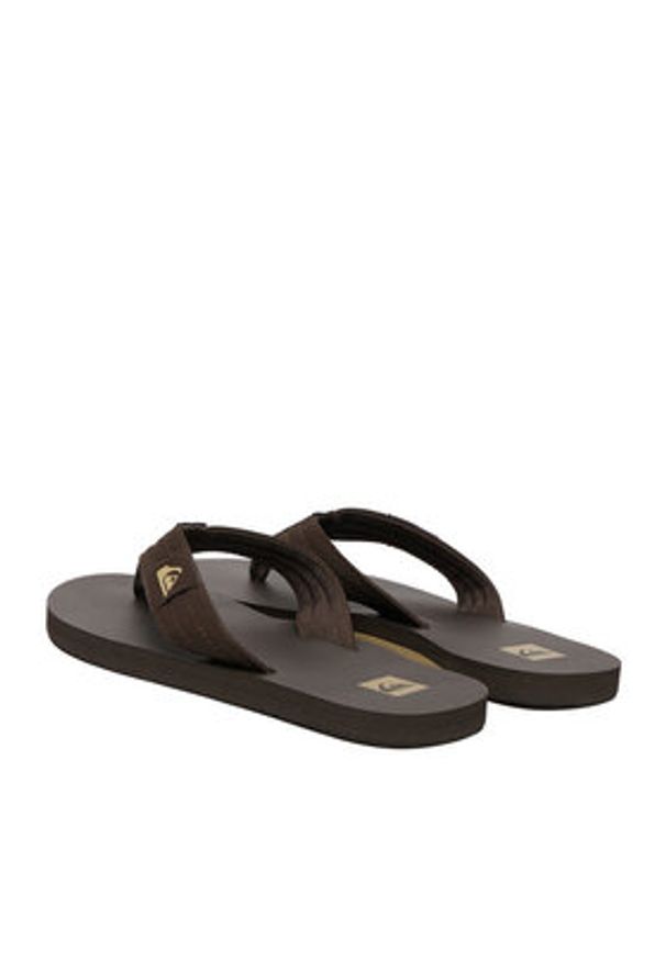 Quiksilver Japonki EO-DUNE CQ10036MGG Brązowy ciemny. Kolor: brązowy. Materiał: skóra