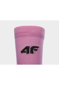 4f - Skarpety rowerowe za kostkę uniseks. Kolor: różowy. Materiał: włókno. Sport: fitness #2