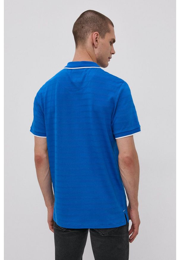 Tom Tailor - Polo. Okazja: na co dzień. Typ kołnierza: polo. Kolor: niebieski. Długość: krótkie. Styl: casual
