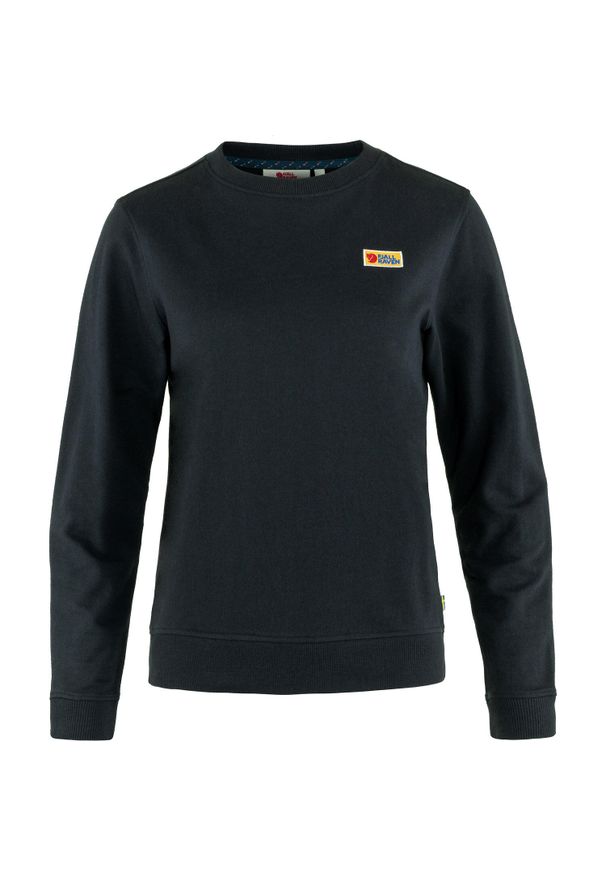 Czarna Bawełniana Bluza Fjällräven. Kolor: czarny, niebieski, wielokolorowy. Materiał: bawełna. Sport: turystyka piesza