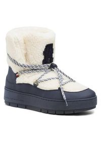 TOMMY HILFIGER - Tommy Hilfiger Śniegowce Th Faux Fur Snow Bootie FW0FW06850 Écru. Materiał: materiał #4