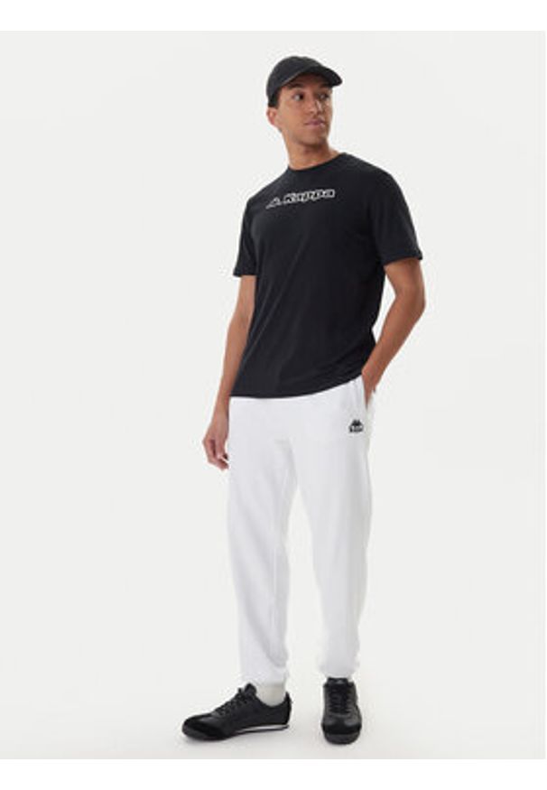 Kappa Spodnie dresowe Gothenburg 331U7EW Biały Regular Fit. Kolor: biały. Materiał: bawełna