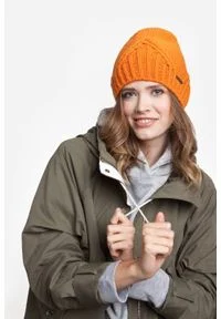 Zimowa czapka damska PaMaMi - Beżowy. Kolor: beżowy. Materiał: poliamid, akryl. Sezon: zima #2