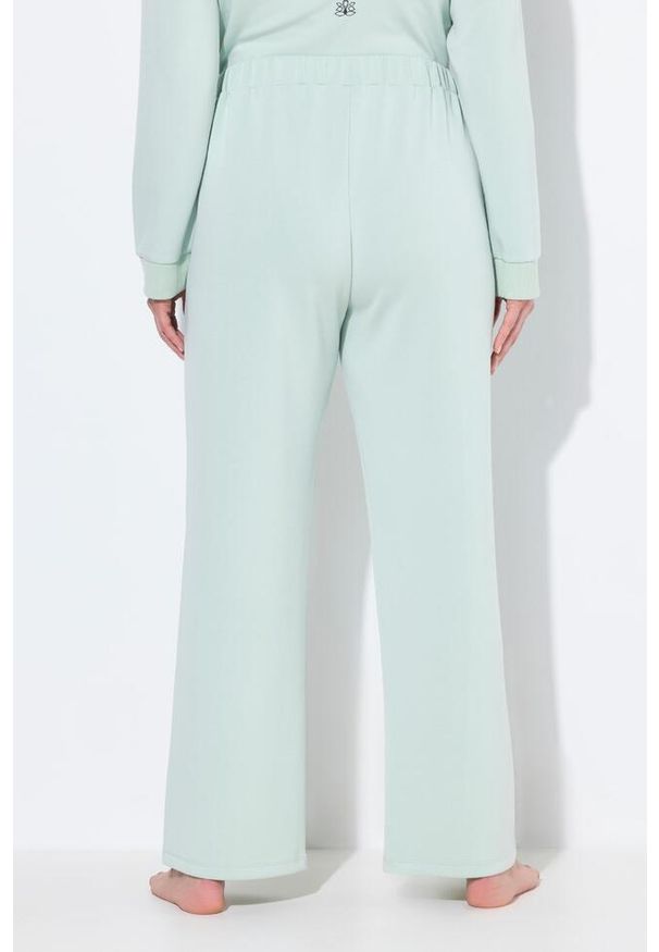 ULLA POPKEN - Damskie Spodnie do yogi kontrafałda kieszenie. Kolekcja: plus size. Kolor: szary. Materiał: wiskoza, elastan, poliester, materiał. Sport: joga i pilates