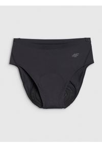 4f - 4F Majtki rowerowe damskie - czarne L. Stan: obniżony. Kolor: czarny. Materiał: syntetyk, elastan, tkanina, materiał, dzianina, włókno. Długość: krótkie. Wzór: ze splotem, gładki. Sport: kolarstwo #1