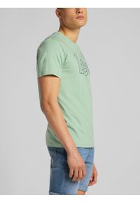 Lee - MĘSKI T-SHIRT LEE WOBBLY LOGO TEE GRANITE GREEN L65QAIQN #3