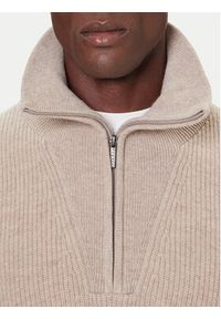 Bugatti Sweter 7500-85566D Beżowy Regular Fit. Kolor: beżowy. Materiał: wełna #2