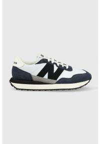 New Balance sneakersy zamszowe MS237RA kolor granatowy. Nosek buta: okrągły. Zapięcie: sznurówki. Kolor: niebieski. Materiał: zamsz