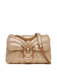 Pinko - PINKO Torebka Love Puff Mini Cl PE 25 PLTT 100039 A27F Złoty. Kolor: złoty. Materiał: skórzane, zamszowe