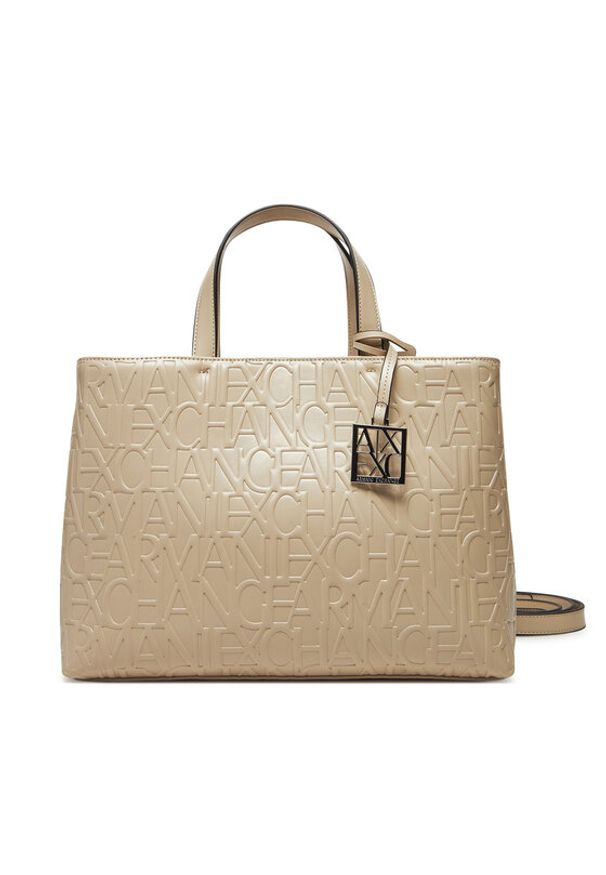 Armani Exchange Torebka 942646 CC793 U1092 Beżowy. Kolor: beżowy. Materiał: skórzane