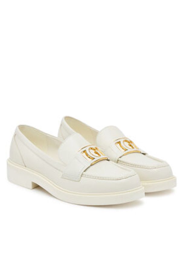 Guess Loafersy FLPSHU LEA14 Écru. Kolor: kremowy. Materiał: skóra