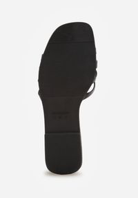 Born2be - Czarne Klapki z Cienkimi Paseczkami Helarah. Okazja: na co dzień, na spacer. Kolor: czarny. Styl: casual, klasyczny, elegancki #4