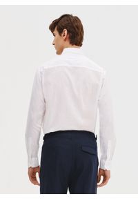 Pako Lorente - PAKO LORENTE – Biała koszula z lnu i bawełny. Kolor: czarny, niebieski, biały. Materiał: bawełna, len. Długość rękawa: długi rękaw. Długość: długie. Sezon: wiosna, lato #2