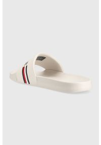 TOMMY HILFIGER - Tommy Hilfiger klapki CORPORATE FLAG POOL męskie kolor biały FM0FM04613. Kolor: biały. Materiał: tworzywo sztuczne #3