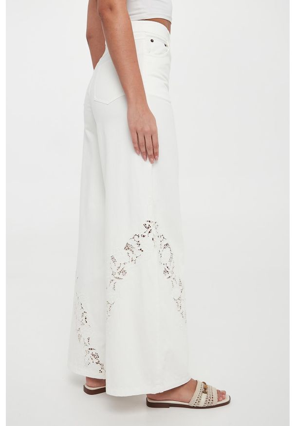 Twinset Milano - Jeansy damskie z haftem TWINSET. Wzór: haft