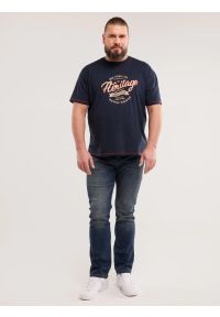 Big-Star - Koszulka męska z nadrukiem granatowa Jaman 403. Kolor: niebieski. Materiał: bawełna. Wzór: nadruk. Sezon: lato. Styl: vintage, retro, wakacyjny, klasyczny #4