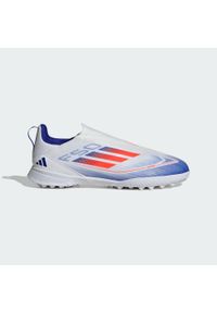 Adidas - Buty F50 League Laceless TF Kids. Kolor: biały, niebieski, czerwony, wielokolorowy. Materiał: materiał