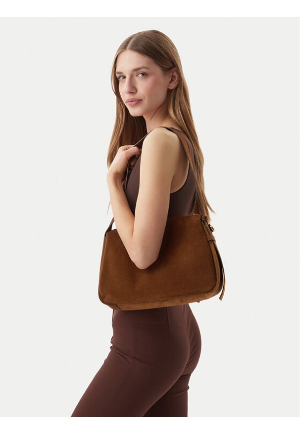 Tory Burch Torebka 177365 Brązowy. Kolor: brązowy. Materiał: zamszowe, skórzane