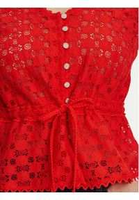 Morgan Bluzka 231-DATE Czerwony Slim Fit. Kolor: czerwony. Materiał: bawełna #4