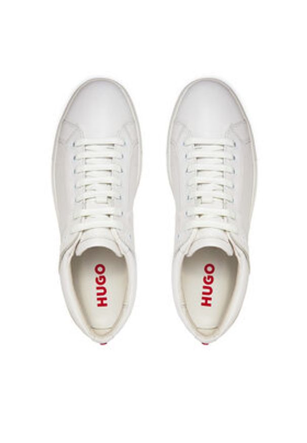 Hugo Sneakersy Futurism Tenn 50498336 Biały. Kolor: biały. Materiał: skóra