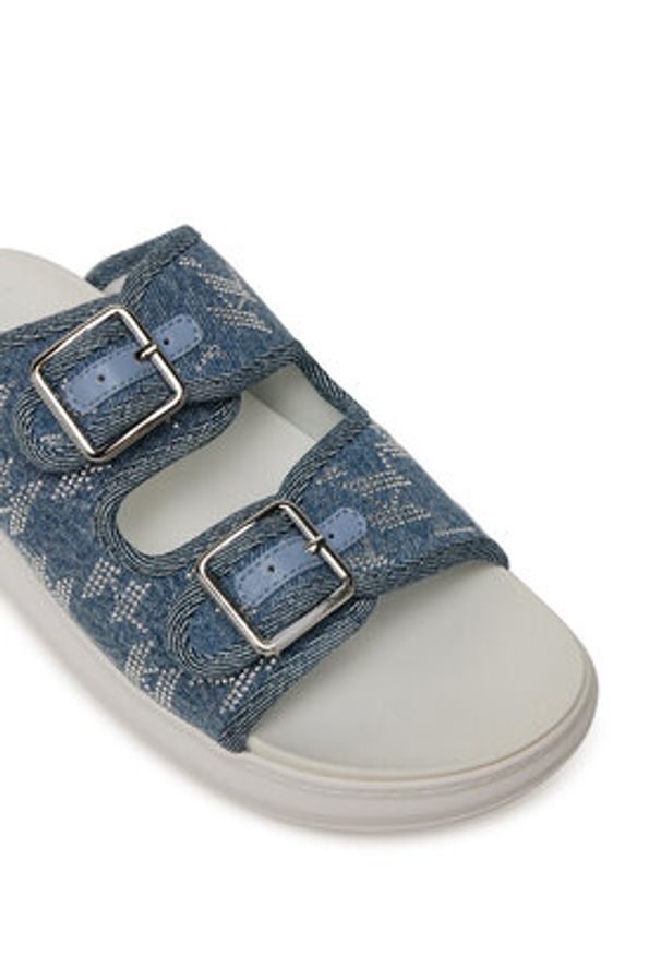 Karl Lagerfeld - KARL LAGERFELD Klapki Kapri Slide KL62505A Niebieski. Kolor: niebieski. Materiał: materiał