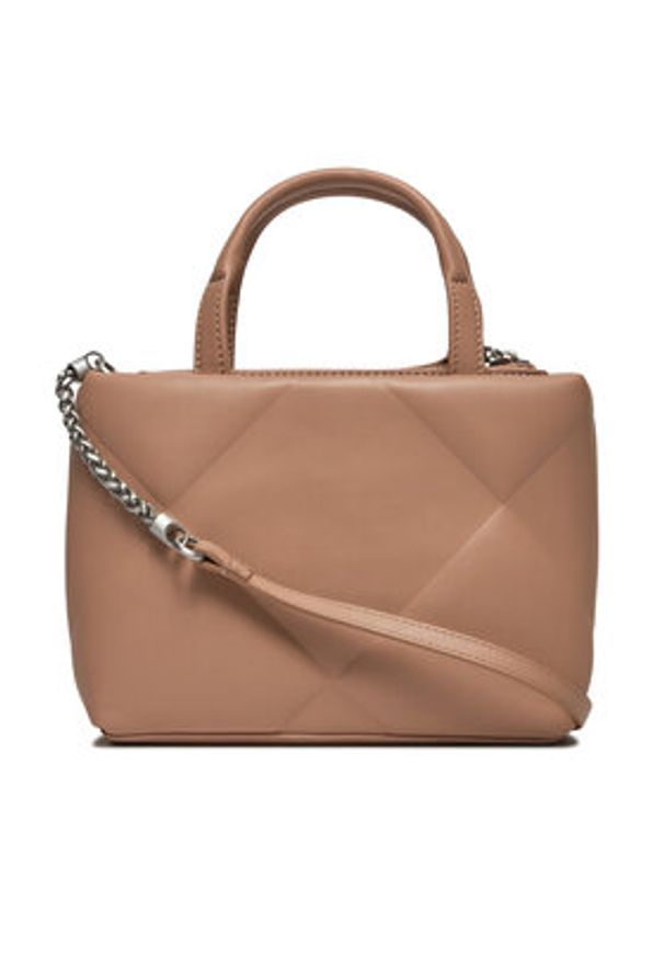 Calvin Klein Torebka Re-Lock Quilt Tote Mini K60K611340 Beżowy. Kolor: beżowy. Materiał: skórzane