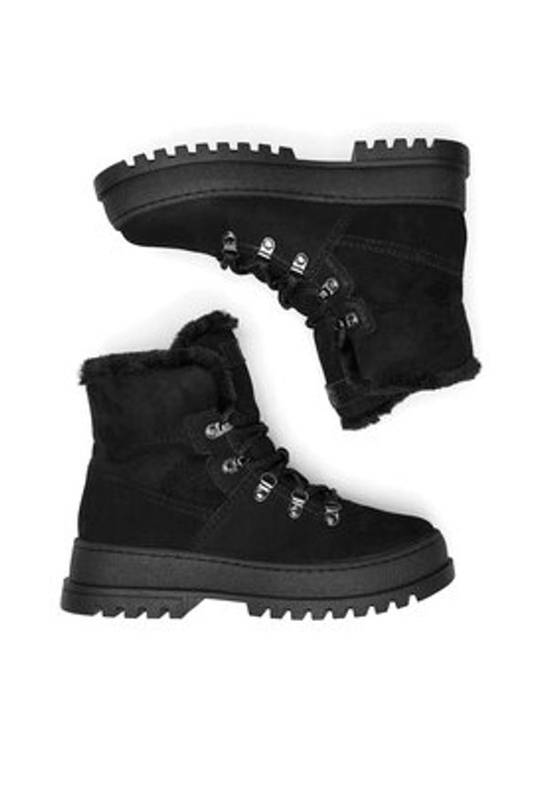 Lasocki Trzewiki ARC-DUNA-01 Czarny. Kolor: czarny. Materiał: nubuk, skóra