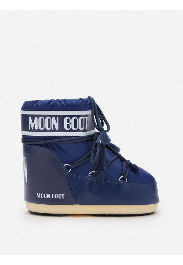 Śniegowce damskie Moon Boot ICON LOW NYLON. Kolor: niebieski. Materiał: nylon