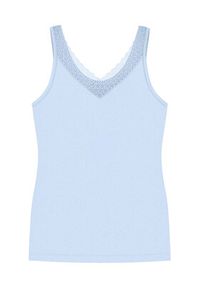 Triumph Top Feel Of Modal 10221637 Błękitny Slim Fit. Kolor: niebieski #5