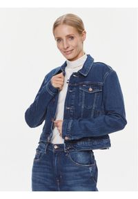 Tommy Jeans Kurtka jeansowa Izzie DW0DW17211 Granatowy Slim Fit. Kolor: niebieski. Materiał: bawełna #1