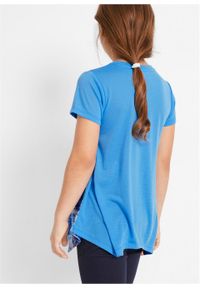 T-shirt dziewczęcy z fotodrukiem i dłuższymi bokami bonprix jasnoniebieski. Kolor: niebieski. Długość: długie #3