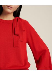 Luisa Spagnoli - LUISA SPAGNOLI - Czerwony wełniany sweter Marsia. Kolor: czerwony. Materiał: wełna #3