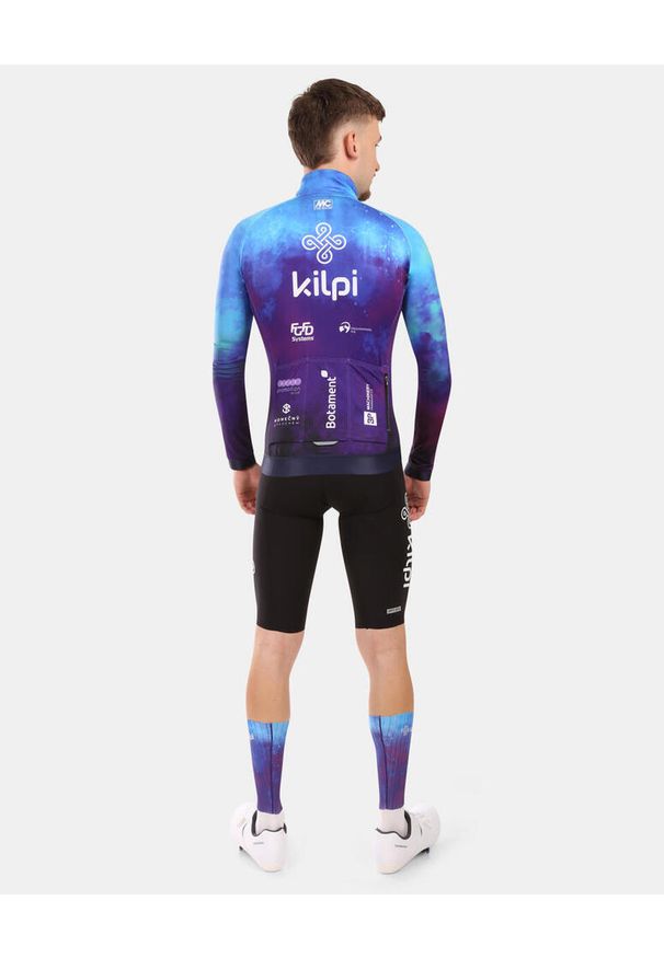 Męska koszulka kolarska z długim rękawem Kilpi VULCANO-M. Kolor: niebieski. Długość rękawa: długi rękaw. Długość: długie. Sport: kolarstwo