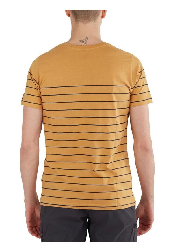 FUNDANGO - T-shirt męski Fundango Jaggy Pocket z krótkim rękawem. Kolor: żółty. Długość rękawa: krótki rękaw. Długość: krótkie