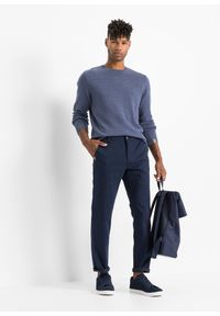 bonprix - Cienki sweter z bawełną. Kolor: niebieski. Materiał: bawełna, skóra #3