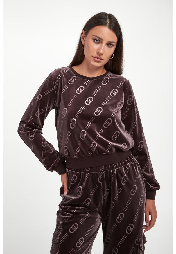 Liu Jo - Bluza damska welurowa LIU JO. Materiał: welur