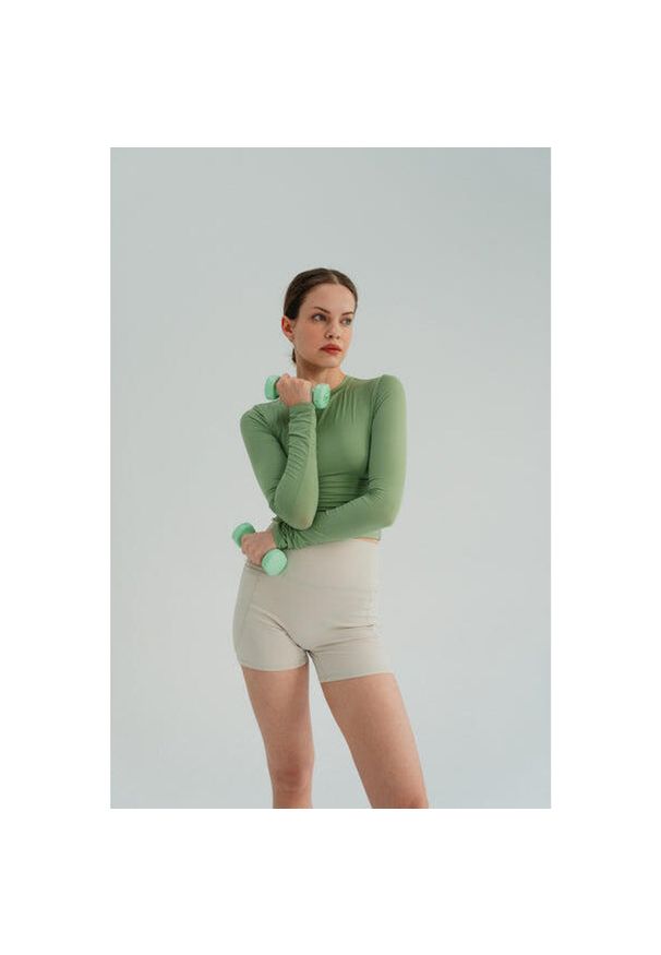 MOONHOLI - Longsleeve do jogi damski Moonholi Vogue z długim rękawem. Kolor: zielony. Długość rękawa: długi rękaw. Długość: długie. Sport: joga i pilates