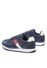 Tommy Jeans Sneakersy Retro Leather Runner EM0EM01081 Granatowy. Kolor: niebieski. Materiał: materiał #2