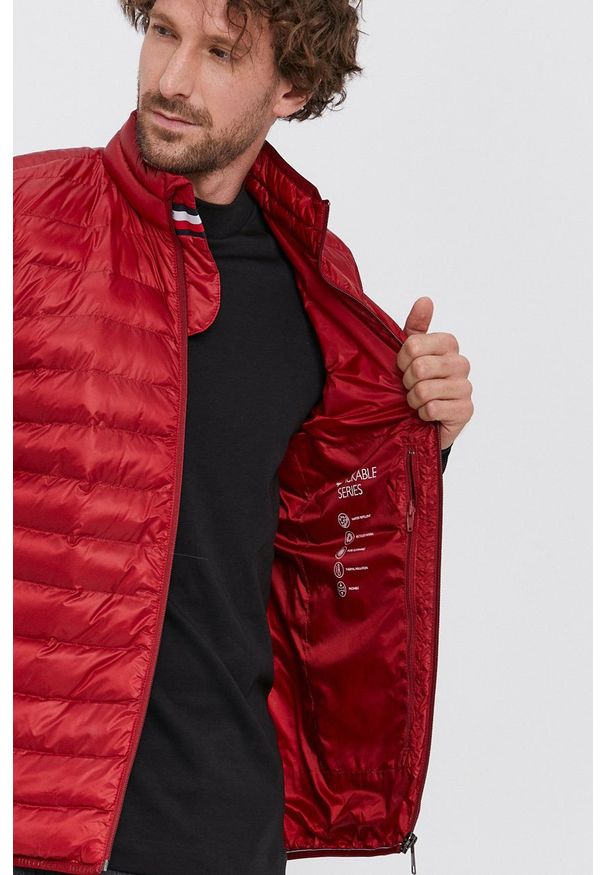 TOMMY HILFIGER - Tommy Hilfiger - Bezrękawnik. Okazja: na co dzień. Kolor: czerwony. Materiał: materiał. Długość rękawa: bez rękawów. Styl: casual