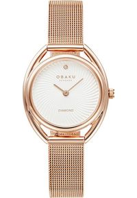 Zegarek OBAKU Zegarek damski Obaku Denmark V286LXVIMV różowe złoto. Kolor: złoty, wielokolorowy, różowy #1