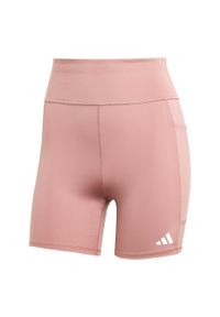 Adidas - Legginsy Own the Run Short. Kolor: różowy. Materiał: materiał. Długość: krótkie. Sport: bieganie