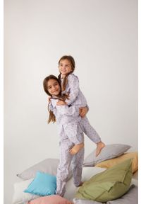 Mango Kids - Piżama dziecięca ANNI. Kolor: fioletowy. Materiał: bawełna, dzianina #3