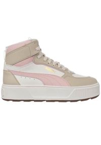 Buty do chodzenia damskie Puma Karmen Rebelle Mid. Zapięcie: sznurówki. Kolor: wielokolorowy, beżowy. Materiał: tkanina, skóra, materiał, syntetyk, guma. Szerokość cholewki: normalna. Sport: turystyka piesza
